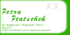 petra ptatschek business card